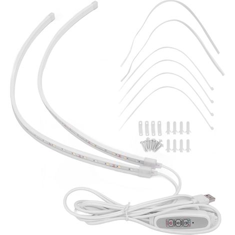 Decdeal Bande lumineuse de croissance LED en Silicone, 60 LED, 4 niveaux d'intensité variable, 3000K, lampe de culture de plantes avec minuterie à mémoire pour plantes d'intérieur