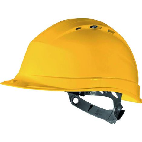 Casco de obra amarillo ajustable