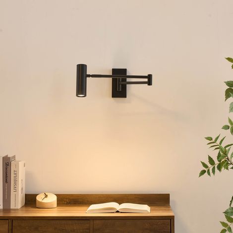 Applique noire LED avec liseuse orientable et fonction tactile - Rimio