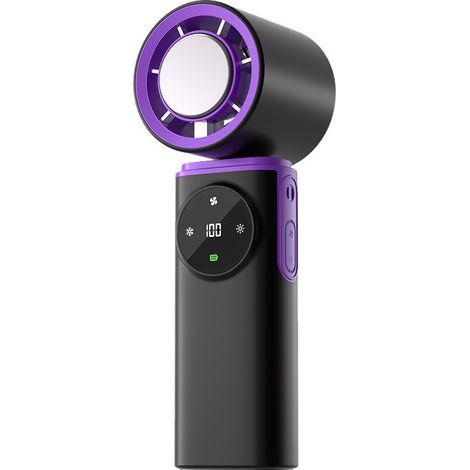 Mini Ventilateur Portable, Ventilateur Rechargeable USB-C à 100 Vitesses pour Voyage et Concert-Gris (1/5)