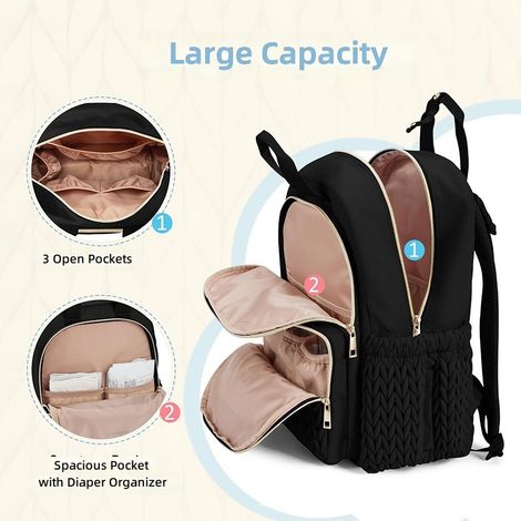 Grand sac à dos matelassé langer avec matelas intégré, de voyage pour bébé (1/5)