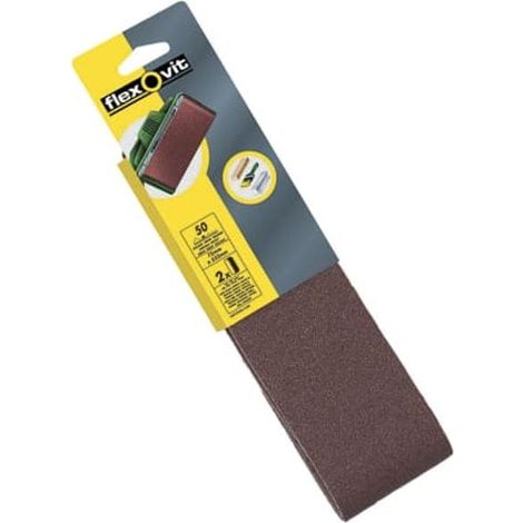 Flexovit 63642526470 Cloth Sanding Belt 533 x 75mm Fine 120G (Pack 2) FLV26470