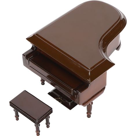 Miniature Piano Model Ornaments Wooden Musical Instrument Bedroom Living Room Furniture Decoration (1/5)