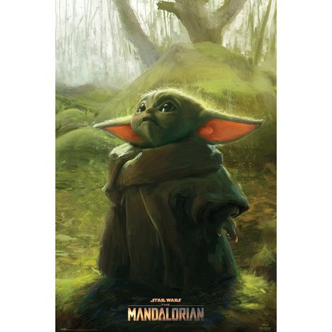 Grupo Erik, Póster Star Wars The Mandalorian Baby Yoda Art, grogu, 61x91,5 cm