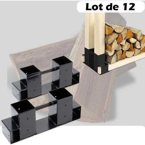12 Range-Bûches, Supports En Métal, Pour Rangement Du Bois De Chauffage (1/5)