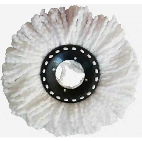 3Pcs Têtes Microfibre Balai, Mop Heads, Tête de Vadrouille Rechange Rond Têtes Mop Rotation à 360 pour Balais Serpillère Rotatif 360°(Diamètre 16 cm),- Lefou (1/5)