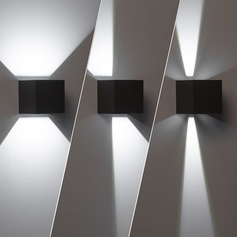 LED Außenwandleuchte 6W Aluminium Doppelbeleuchtung Eros 4000K Anthrazit Neutralweiß