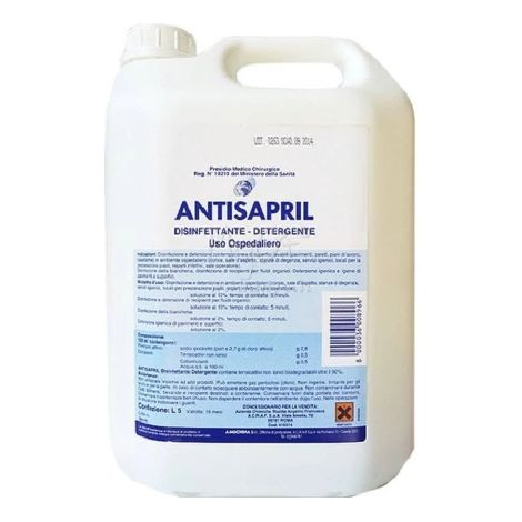 AMUCHINA Antisapril 5 Litri, Detergente disinfettante per Settore Ospedaliero
