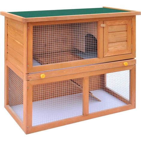 Caseta exterior para animales pequeños 90 x 45 x 80 cm 1 puerta de madera 020000618