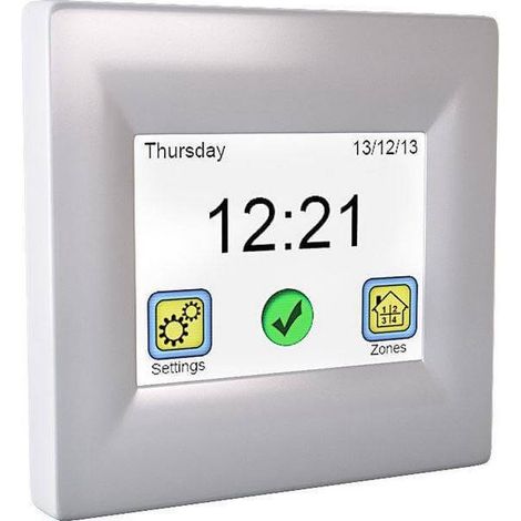 Thermostat à écran tactile encastrable TFT 610 Blanc – Gestion de chauffage connecté – Précision 0,1°C – Plage de réglage 5°C à 35°C – Ignis (1/4)