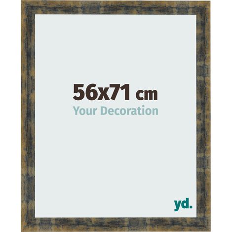 yd. - Cadre photo 56x71 - Bleu Or Melange - MDF - Pisa (1/5)