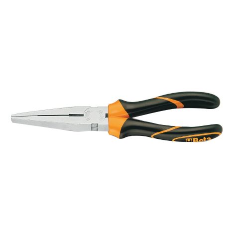 Pince bec long plat Beta 1162BM en acier avec poigne'es en pvc mm.160