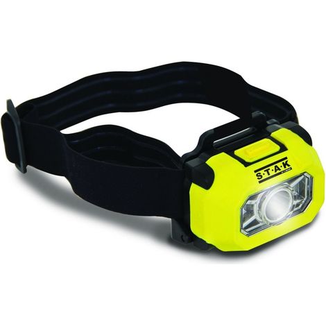 Lampe frontale STAK ATEX IP67 avec LED CREE haute puissance et résistance à l'eau.