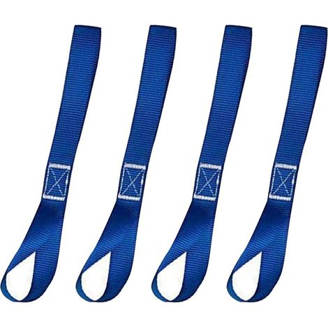 Correas de amarre, correas de sujeción, correas de tensión, tensor de equipaje, trinquete de carga ajustable, para motocicleta, coche, remolque, equipaje, carga, azul, 4 piezas (1/5)