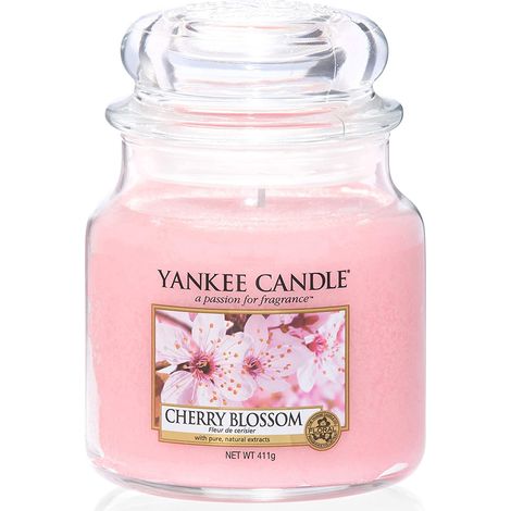 Yankee Candle Candela profumata in giara media Fiore di ciliegio Durata Fino a 75 Ore (1/5)