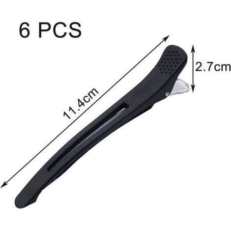 Pince Cheveux - Bande En Silicone - Pour Cheveux Mouillés Ou Secs - 10 Pièces - Noir (1/4)