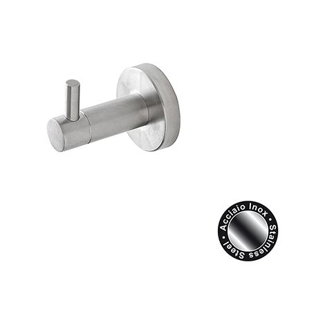 Appendino da parete bagno in acciaio inox satinato Linea City Feridras