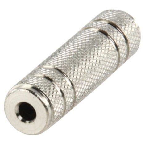 Adaptador audio estereo JACK 3.5/H - JACK 3.5/H  Gris (1/4)