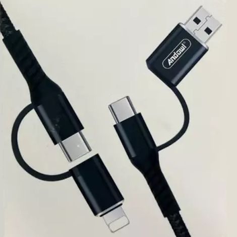 TRADE SHOP - Cavo 4in1 Ricarica Sincronizzazione Rapida Multifunzione Pd Type-c Usb Lightning 3a Q-pd31 -