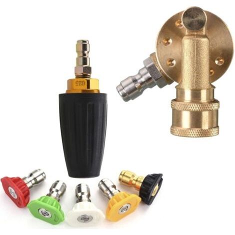 Buse turbo pour nettoyeur haute pression, coupleur pivotant pour embouts de nettoyeur haute pression, 1/4 pouce
