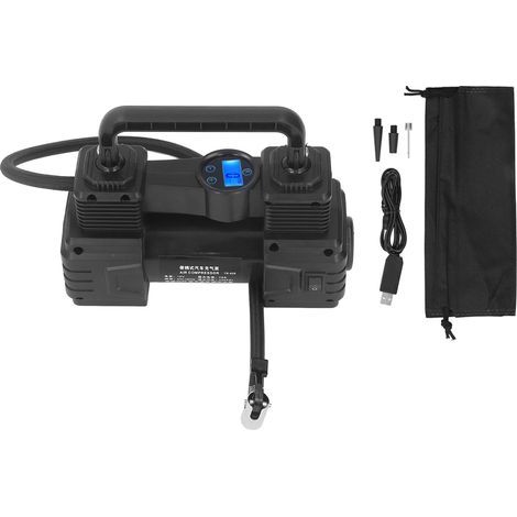 Compresseur d'air 12V, pompe robuste, gonfleur de pneus Portable 120psi avec lumière LED pour voitures, camping-car, balles (1/5)