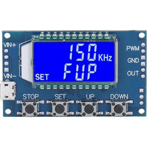 PWM-Impuls-Rechteckwellen-Signalgeneratormodul mit LCD-Anzeige und einstellbarer Frequenz
