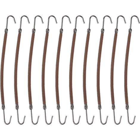 Lot de 20 crochets pour queue de cheval, serre-tête, pinces à cheveux, élastiques pour coiffure, tresses (couleur café)-12.50X0.30X0.30CM-Coffee