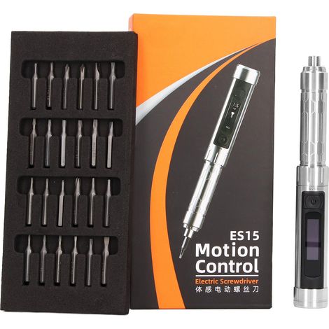 Tournevis électrique mini sans fil intelligent, rechargeable à capteur, avec embouts de vissage, 3‑5V, outil de précision (1/5)