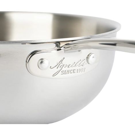 AGNELLI Casseruola Bassa Aluinox 3Ply con 1 Manico Inox 20x6 Cm (1/4)