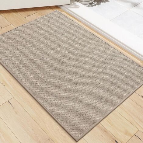 1 Paillasson 44x76cm Fibres Tissées, Semelle Caoutchouc Antidérapant, 5mm Épaisseur, Pour Entrée Cuisine (1/5)