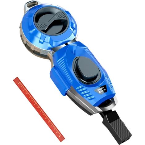 Traceur Ligne à Craie Outil rétractable précis et rapide avec marqueur  Rouleau de Fil à Craie Pour menuisier, rénovation, construction, charpente, toiture, placo, bois, implantation chantier (1/5)