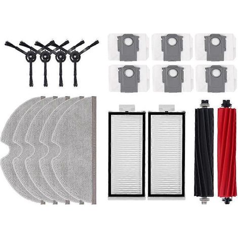 Pièces détachées pour aspirateur Roborock Q8 Max/Q8 Max+/Q8 Max Plus/Q5 Pro/Q5 Pro+/Q5 Pro Plus : brosse latérale principale, filtre HEPA, sacs de nettoyage() (1/4)
