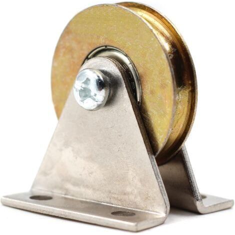 Wall-mounted pulley - 3.8 cm diameter - Flat mounting block - Working load: 100 kg (L-type) (1/5)
