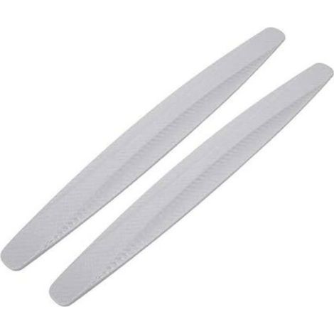 4 Autocollants Pare-chocs Anti-Collision Caoutchouc Universel, Blanc (1/5)