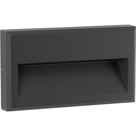 Merano Escondido Applique Encastrée Extérieure Aluminium Anthracite, Verre Clair LED 6W 122.31Lm 3000K IP65