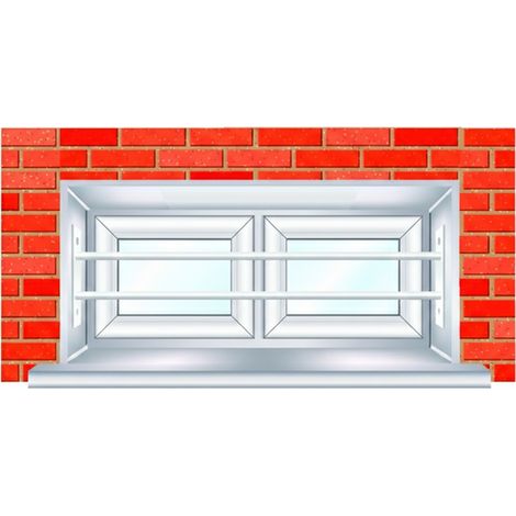 2 barreaux de sécurité télescopiques 99 à 188 cm blanc