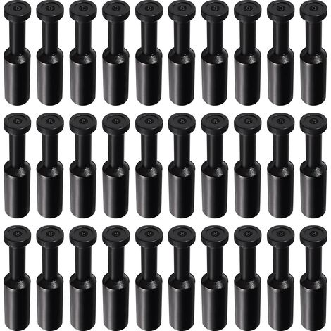 30 Stück 8 mm Außendurchmesser Pneumatische Steckfittings Stecker, Pneumatische Stecker Stil Verschlussstopfen Set, für 8 mm Rohrverbinder Armaturen, Schwarz
