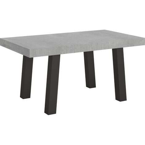 Tavolo allungabile 90x160/420 cm Bridge Cemento telaio Antracite (1/5)