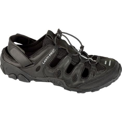 LAHTI PRO Sandali de Lavoro Uomo L30607, Antiscivolo, Suola in Gomma, Tacco Aperto, Calzature, Nero/Grigio, 44