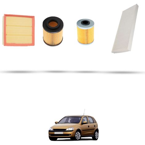 Kit tagliando 4 filtri compatibile con Opel Corsa C 1.7 DI 48kw Dal 2000 (1/5)