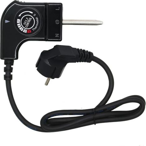 Cable de cocción con termostato de 250 V y 10 A con enchufe europeo y conector en L para plancha/parrilla. (1/5)