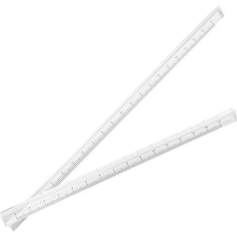 Homoyoyo Lot de 2 règles en plastique transparent et outil mesure (1/5)