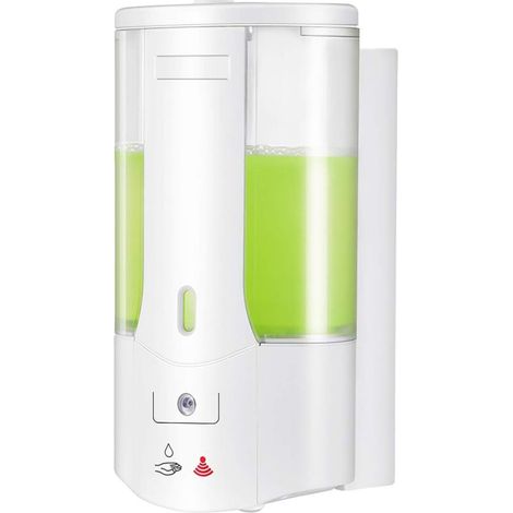 Dispenser di sapone automatico da 400 ml, dispenser di sapone a parete con sensore, serbatoio per shampoo e disinfettante per mani senza contatto con sensore a infrarossi automatico - Fei Yu (1/5)