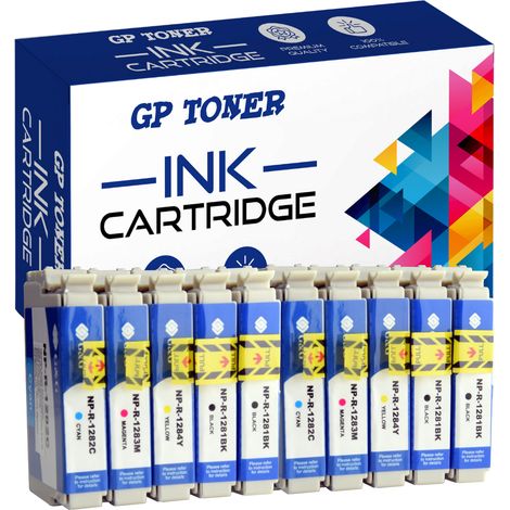 10 cartouches d'encre pour Epson GP-E1285CMYKK x2 (1/2)