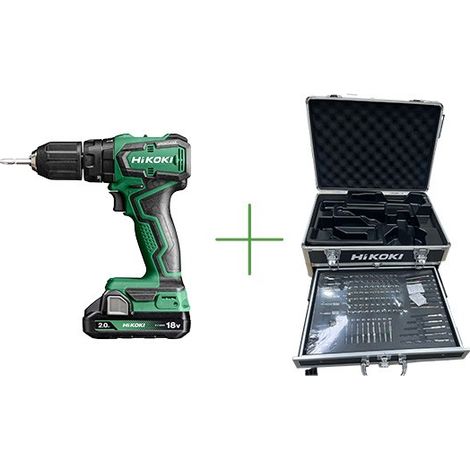 Hikoki – Perceuse à percussion 18V avec 2 batteries 2.0Ah – Moteur Brushless – Couple 50Nm pour perçage béton – Coffret de transport inclus