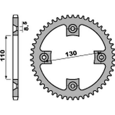 Pignone posteriore PBR JTR215 50 Honda CR 80 85 in acciaio resistente e durevole