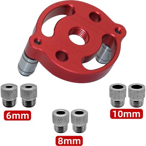 Kit de recherche centre travail pour le localisateur guide perçage avec douilles 6 et 8 10mm Bois (1/5)