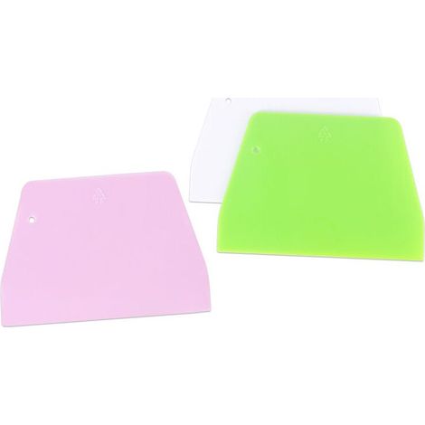 Lot de 3grattoirs à pâte en plastique alimentaire pour cuisine, pâtisserie, pizza, pain, gâteau,Fontainebleau (1/5)