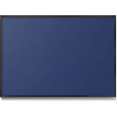 Tableau Magnétique en Métal pour Aimants - Motif Couleur bleu marine - Minimaliste - Cadre Noir - 100x70 cm - Tableau Métallique Aimanté