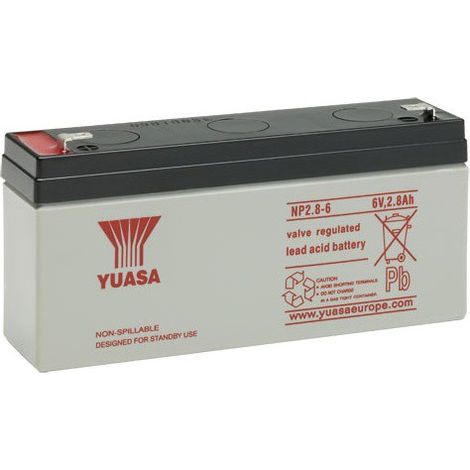 Batterie plomb étanche NP2.8-6 Yuasa 6V 2.8ah (1/2)